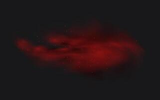 A red cloud with dots on it vector
