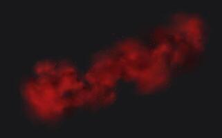A red cloud on a black background vector
