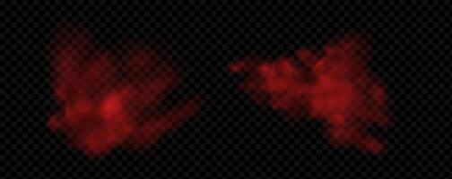 Two red flames on a black background vector