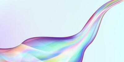 A colorful wave of liquid flowing over a white background vector