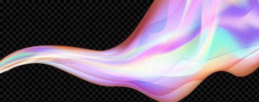 A colorful wave on a black background vector