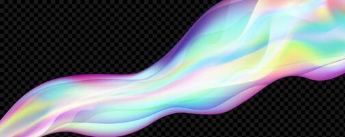 Rainbow colored smoke on a black background vector