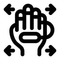 Gesture Control Outline Icon vector