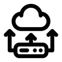 Cloud Backup, Database Backup Outline Icon vector