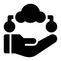 Cloud Service, Cloud Platform Glyph Solid Icon vector