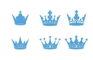 Grand Royal Crown Bundle Elegant Silhouette Design vector