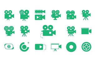 Filmmaking Camera Icon Collection Design vector