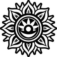 A filled style icon of amaterasu symbol vector