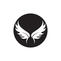 Wings bird art template vector