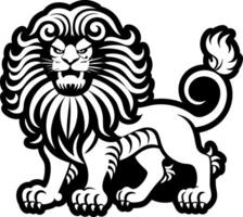 Japanese lion icon in solid style vector