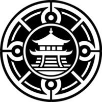 Suijin symbol icon in solid style vector