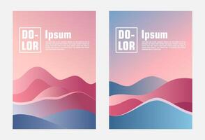 Set of colorful abstract background for your cover design, book cover, flyer, brochure, banner, poster, annual report, and more. Abstract landscape background vector