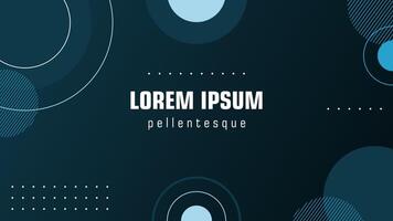 Blue abstract background with circles element. Simple geometric background. Blue background vector