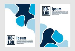 Set of flyer, cover, brochure, poster and banner design template. Liquid and fluid shape design. Abstract geometric design vector