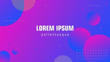 Creative and modern abstract background with gradient circles element. Blue, orange, purple, and pink gradient background. . Modern geometric background vector