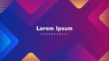 Creative abstract background with geometric element. Blue, orange, yellow, purple, and pink gradient background. . Modern geometric background. Shapes background. Gradient background vector