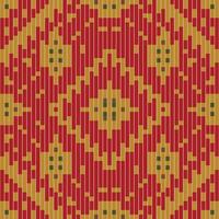 Palestinian Ikat Blouse Patternfolk Embroidery, Aztec Geometric Ornament Print. Design for Carpet, Wallpaper, Clothing, Wrapping, Fabric vector