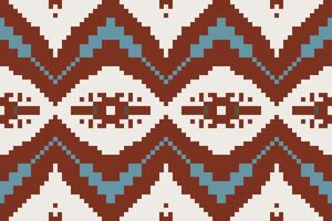 Folklore Ikatee Patternfolk Embroidery, Aztec Geometric Ornament Print. Design for Carpet, Wallpaper, Clothing, Wrapping, Fabric vector