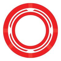 circular logo, red and white color scheme, abstract geometric design, minimalist, modern, symmetrical vector