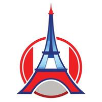 the eiffel tower in paris, france vector