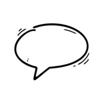 Hand drawn illustration of a speech bubble. Perfect for comics, chat icons, or creative designs. Ideal for communication, dialogue, and graphic projects. vector