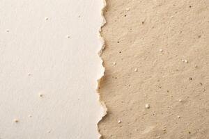 Eco-Friendly Handmade Paper Texture for Business Material with Ripped Edge Design photo