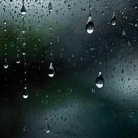 Raindrops on Glass Window for Weather Related Business Background or Presentation photo