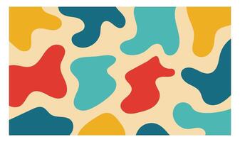 Illustration background blob retro design vector