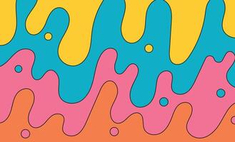 Background retro colorful liquid splash vector