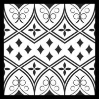 a black and white tile pattern vector