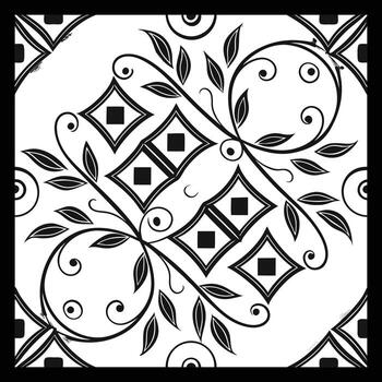 a black and white design with a square pattern vector