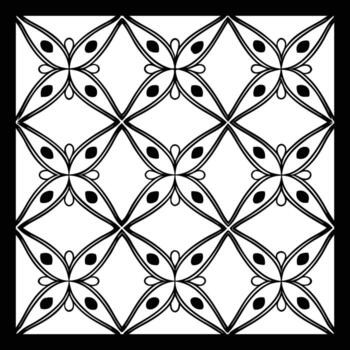 a black and white design with a square pattern. vector