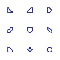Modern Outline Elements Shape Graphic Design vector