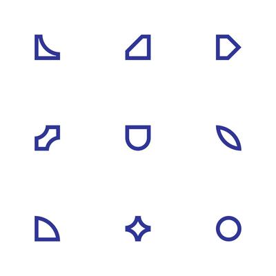 Modern Outline Elements Shape Graphic Design