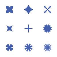 Abstract geometric shapes. Trendy set with shapes style bauhaus, futuristic, memphis vector