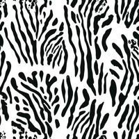 Bold Black and White Zebra Stripes Pattern vector