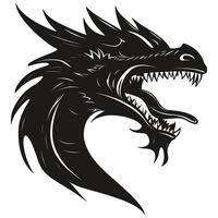 Aggressive Dragon with Sharp Features Illustration vector