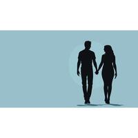 Business Partners Silhouetted in a Minimalist Setting vector