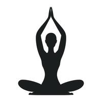 Meditation Silhouette in Lotus Pose vector