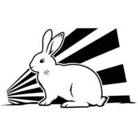 rabbit silhouette image vector