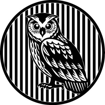 Owl silhouette for logo design