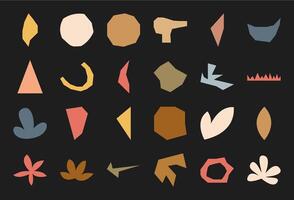 Flat organic irregular form collection, trendy liquid amorphous element set, doodle abstract random symbol art, modern boho asymmetric silhouette graphic, cute geometric minimal shape design. vector
