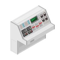 Industrial Analog Retro Control panel Machine Color Icon Isometric Illustration vector