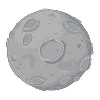 Earths Moon Planet Space Exploration Icon Illustration Color vector