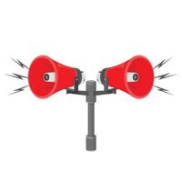 Speakers Warning Siren Loudhailer Communication Color Icon Illustration Concept vector