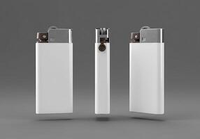 White Disposable Lighter Mockup for Branding and Design photo