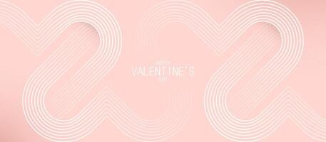 Minimalist Valentine's Day Greeting with Abstract Heart Design vector