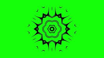 Geometric animation with floral and circular symmetrical patterns video
