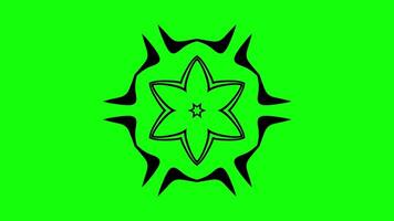 Abstract animation with symmetrical patterns in motion video