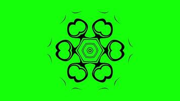Animated geometric shape with wavy symmetrical outline video